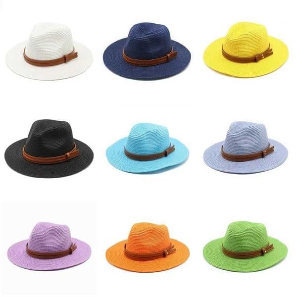 Beach Hats for Men and Women Beach Outdoor Sun Protection Visors Sun Hats Jazz Straw Hat S26413