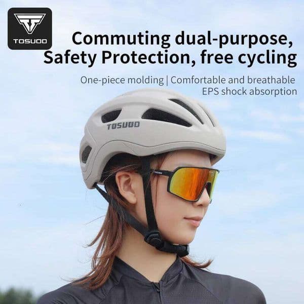TOSUOD Bicycle Lightweight Comfort Cycling 15 Air Guide Vents Adjustable Belt Safety Helmet PC EPS Material 26Y0414