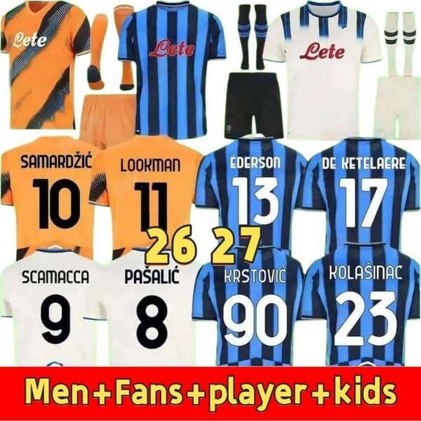 2025 2026 Atalanta FC Soccer Jerseys MURIEL ILICIC DE ROON DUVAN ATA BC maglia da calcio 26 27 Special men LOOKMAN KIDS football shirt Fans kits