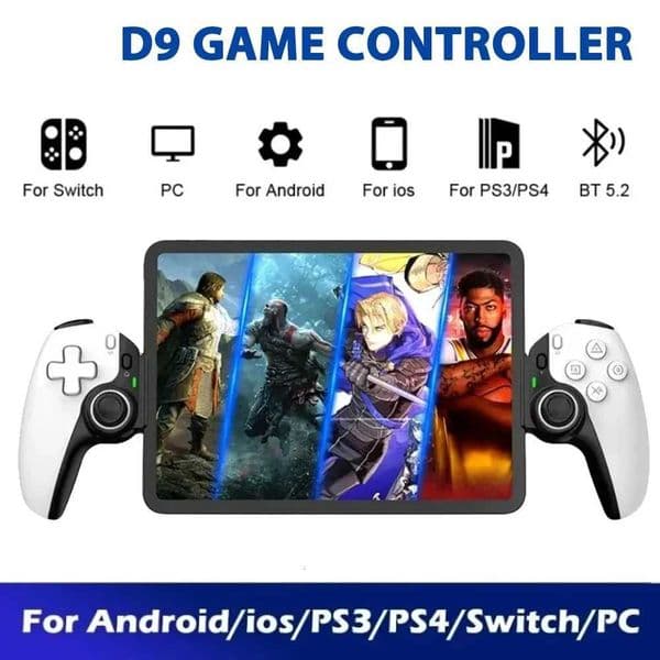D9 Telescopic Game Controller Wireless BT Mobile Phone Gamepad with Turbo 6-axis Gyro for iOS Android Switch PC X260414