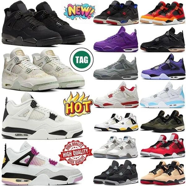Designer 4 4s Basketball Shoes Black Cat 2025 Somos Eternos Nigel Sylvester L Sierra Red Cave Stone Flight Club Undefeated Womens Mens Trainers Outdoor