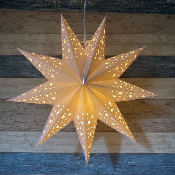 Ready-To-Ship Foldable Seven-Pointed Star Christmas Decorations, Hanging Ornaments, Paper Lanterns, Lampshades, Holiday Venue Decorations