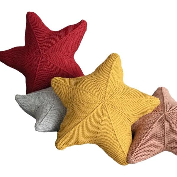 French Style Milk Coffee Color Knitted Wool Cushion Children's Room Decorative Pillow for Sofa