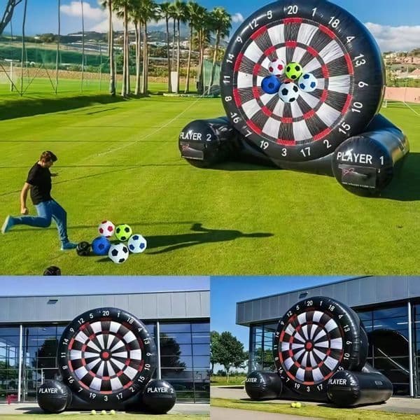 Outdoor Activities with 6balls Giant Inflatable Soccer foot Darts kids and adults Kicking dartboard Carnival Sport Games
