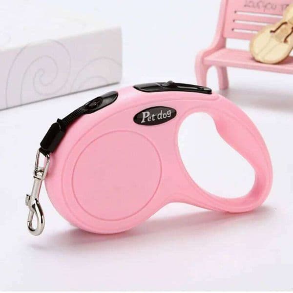 Automatic Retractable Puppy Dog 3M Pet Roulette Leash for Small Large Dogs Cats Walking Golden Retriever Lead Rope pink 26W0414