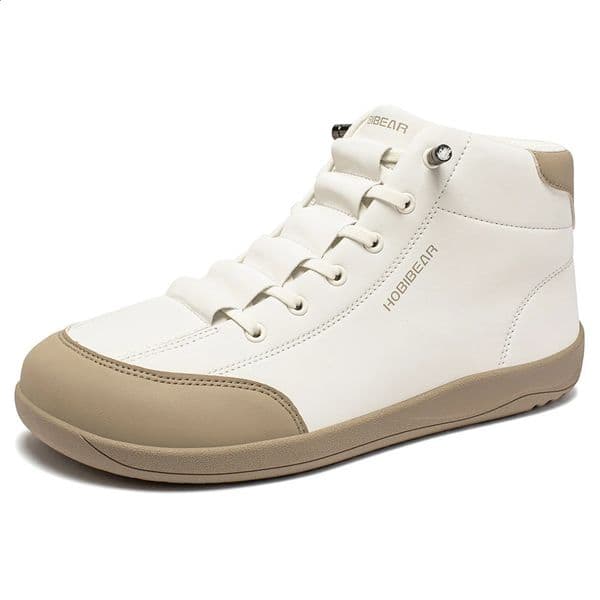 HOBIBEAR Mid Top Barefoot Shoes Mens Womens Wide Toe Ankle Boots Outdoor Non-Slip Artificial Leather Shoes 260413