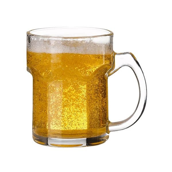 HeY LiLac 500ML Beer Mug Durable Drinking Glass with Handle Clear Dimpled Glass Beer Stein Glass Coffee Mug Drinkware JT547 260413