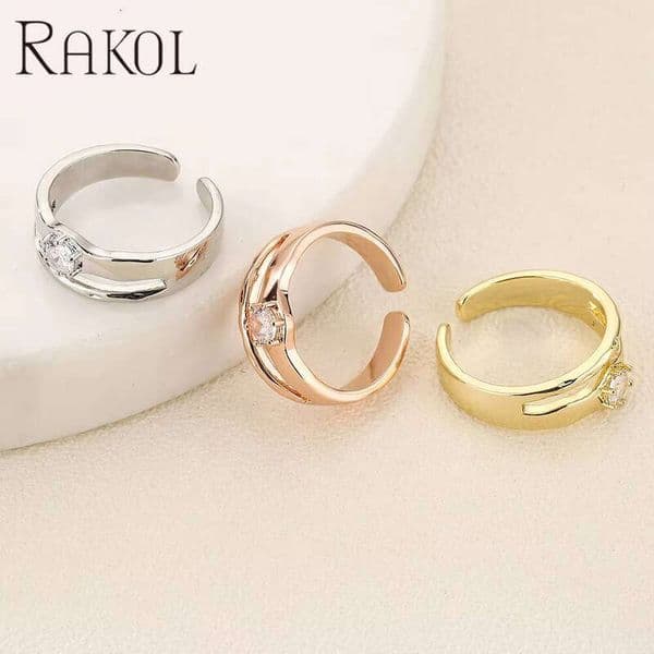 14K 18K RP5069 2025 Fashion GRI IGI Luxury Open 18K Gold Plated 1-5ct Engagement Wedding Moissanite Custom Ring Jewelry for Women