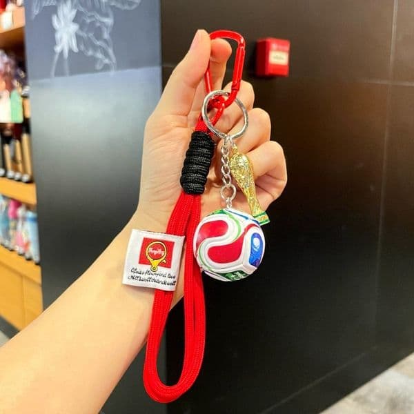 World Cup keychain Football Model Keychain National Flag Champions League Football Fans Keychain Pendant Gift charm Car Keychains gift