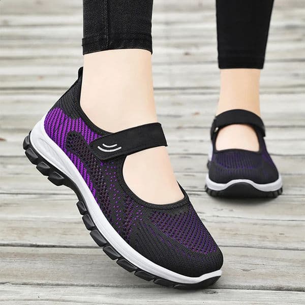 Women Shoes Breathable Vulcanized Shoes Purple Women Sneakers Fashion Breathable Mesh Casual Walking Shoes Women Work Shoes 260407