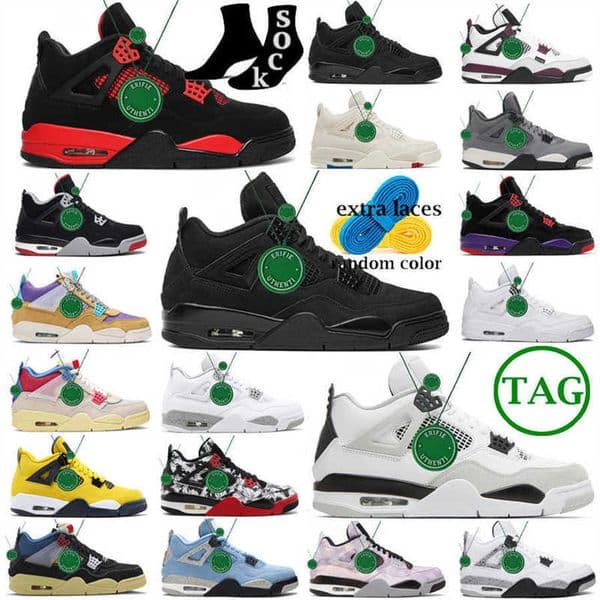 Men 4S IV 4 Man Basketball Shoes Fire Red Thunder University Blue Military Black Cat Sail Hyper Royal Motorsport White Cement Lighing