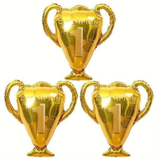 4pcs Champion Trophy Aluminum Balloon Football Basketball Anniversary Birthday Party Decoration C260414