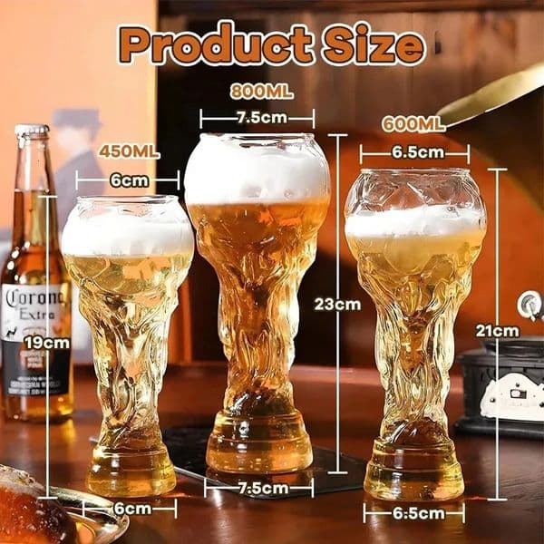Football Tournament Trophy Glass Beer Cup Suitable For Watching Celebrating Games Decorating Bars Restaurants Party Gifts 260413