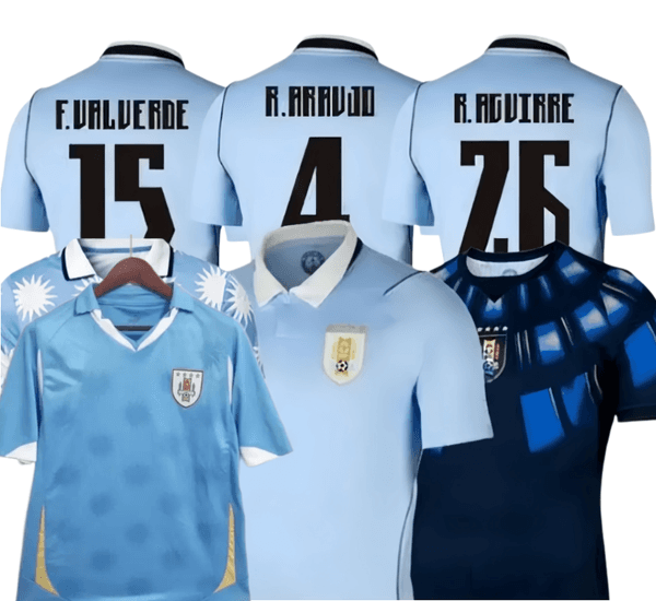 2026 World Cup Uruguay Men home away Fans Soccer Jerseys L.suarez E.cavani F. Valverde N. Nandez Player Version National Team jersey Football Shirts kids kits retro 2010