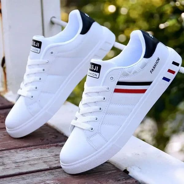 Men Sneakers Casual Shoes Flats Zapatillas Hombre Lightweight Pu Leather Breathable Shoe Mens White Sports Tenis 260413