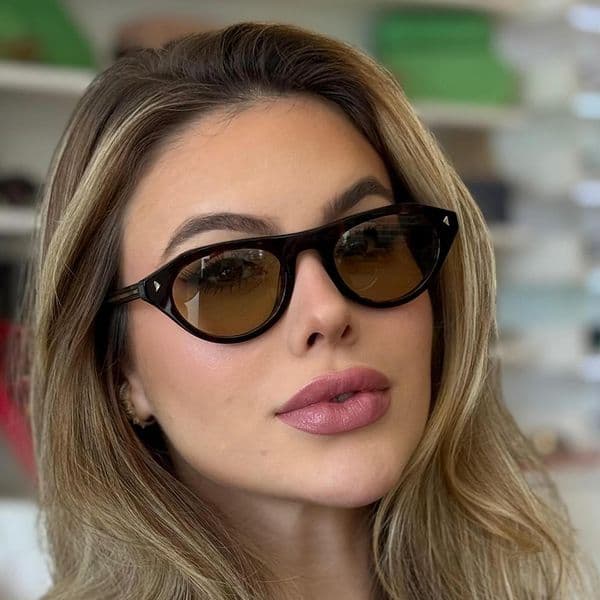 Korean Fashion 2026 New Cat Eye Stud Elegant Slimming High-end Feel Unisex Sunglasses Trendy Brand Glasses
