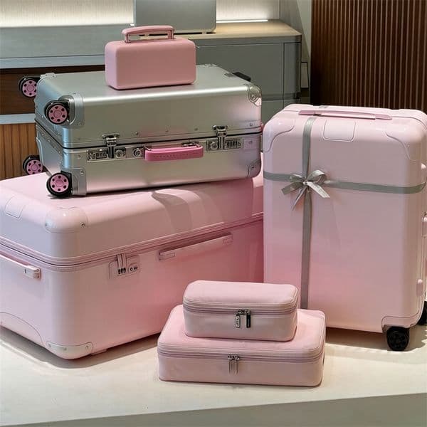 Classic Suitcase Designer Luggage Aluminum Alloy Boarding Case 20/26/30 Inches Large Capacity Travel Trolley Case Leisure Suitcases Hand Bag