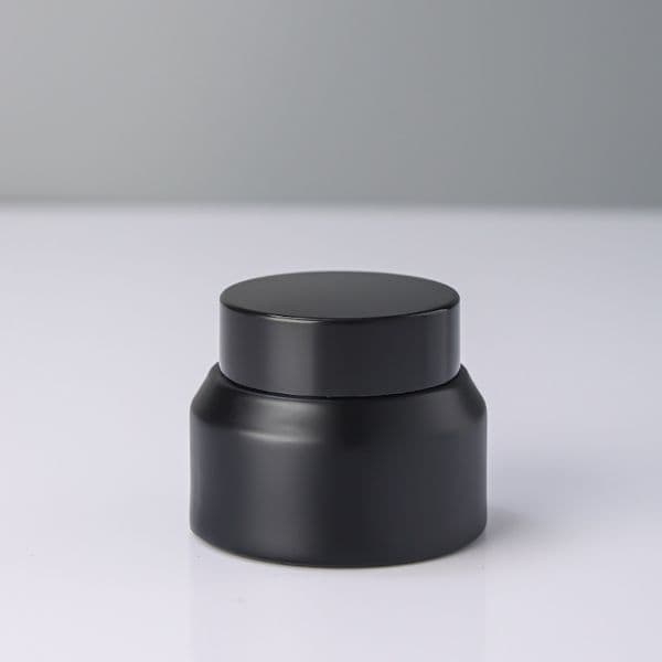 New Design 30G Frost Glass Cream Jar With Black Lids white Seal Container Cosmetic Packaging 30G Glass Cream Pot 192PCS ONE CARTON