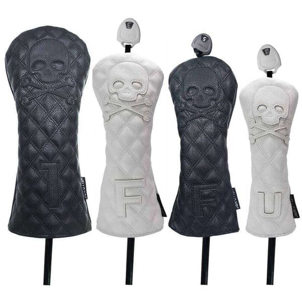 cover Skull Driver Fairway Hybird Wood Cover Set PU Leather Waterproof Soft Durable Golf Woods Club Accessories 26Y0414