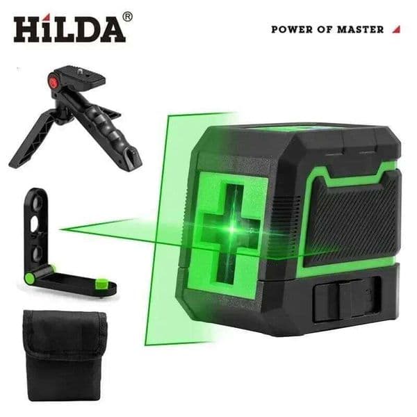 HILDA 2 Lines Level Self-Leveling Horizontal And Vertical Cross Super Powerful Green Laser Beam Line 26H0414