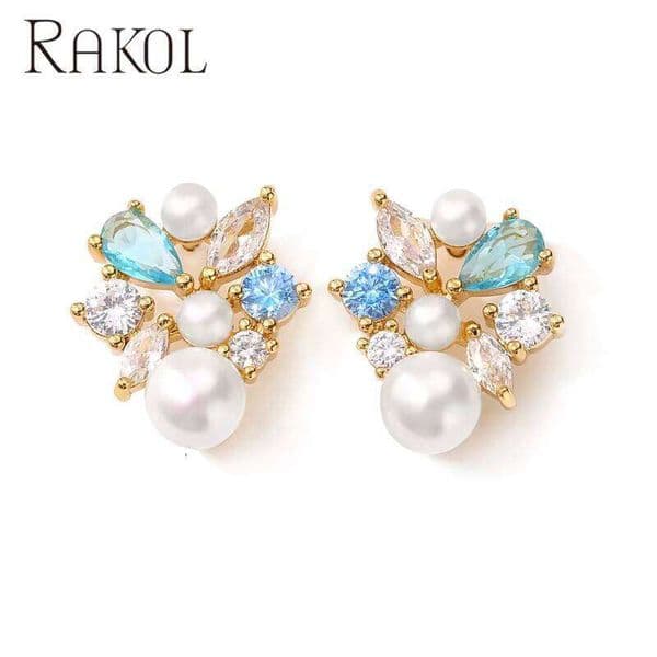 14K 18K EP5562 Newest GRI IGI Arrival Pearl Earrings, Drop Marquise Shape, Inlaid Shiny Zircon, 1-5ct Suitable for Wedding fashion Jewelry