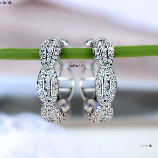 Jewelry Light Luxury Pig Nose Earrings Fashionable Twisted Hollow Minimalist Style Ear Clips Trendy Chain Earrings for Women