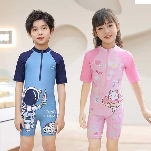 Childrens One Piece Swimsuit Quick Dry Cartoon Swimwear for Boys and Girls Swimming Suit S260414