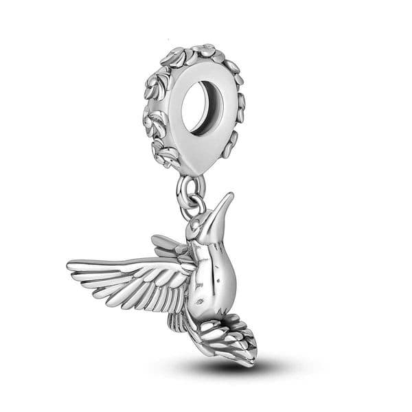 925 Silver Dangle Charm Hummingbird Fit Bracelet Pendant Making Wan Jewelry X260414