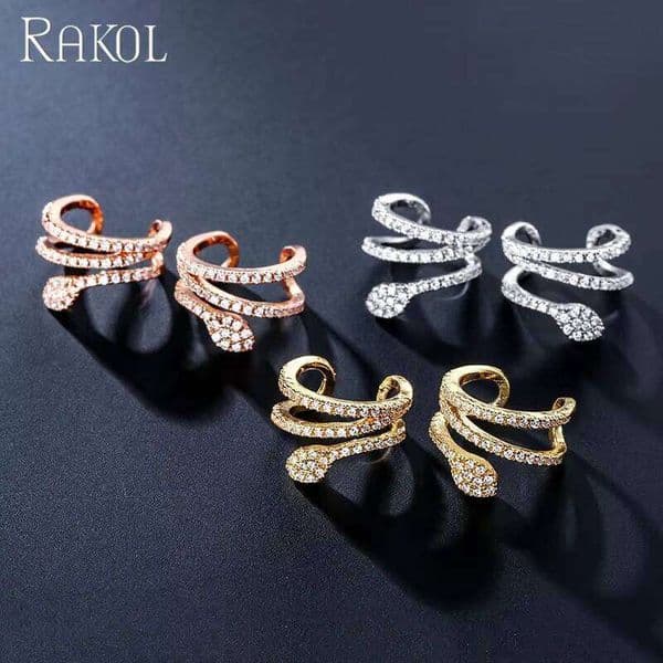 14K 18K EP2382 GRI IGI Hook Cubic Zirconia 1-5ct Hoop Snake Clip Earrings Jewelry