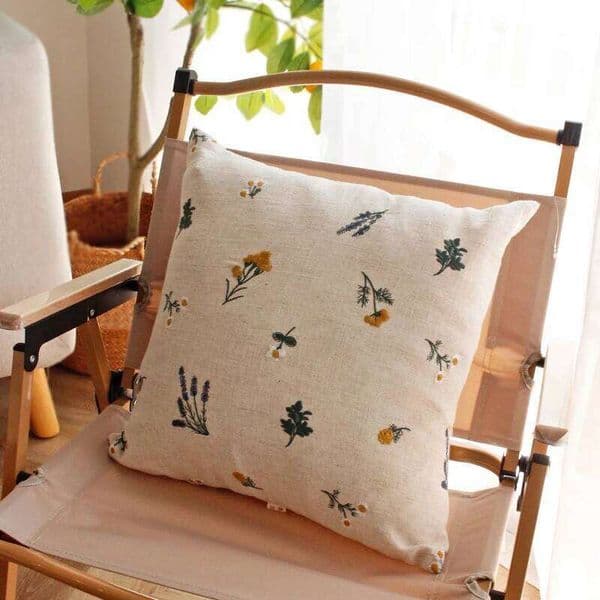 1PC Cotton Linen Pillowcase Soft and Comfortable Cushion Cover Home Decor Sofa Pillows Living Room Couch Ornament Invisible Zip 26Y0414