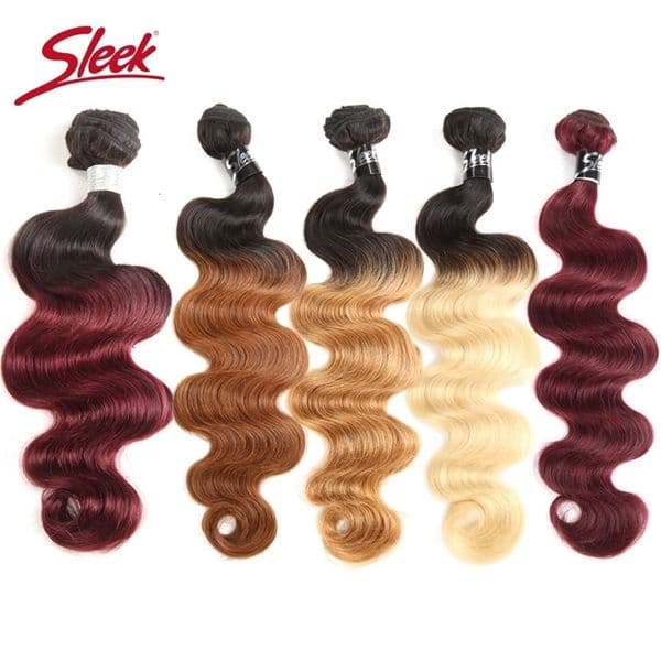 Sleek T1B613 Blonde Bundles Brazilian Hair Body Wave 100 Human Extension 1 Pc 10 To 30 inches 260409