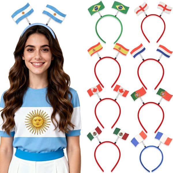 2026 World Cup Canada-US-Mexico Flag Pattern Headband Accessory for Fan Party Decoration and Photography Flag Headwear Headband