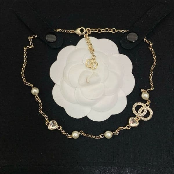 Designer necklace Star Pendant Necklaces Gold Plated Crysatl Pearl Rhinestone Necklace for Women Wedding Party jewerlry Accessories