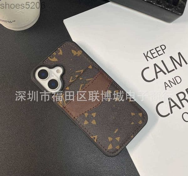 Designer Classic presbyopia phone case for iPhone 17air 16 15 14 plus 13 12 11 Pro Max PU leather embossing Flower print imprint smooth and wear-resistant back YDSX