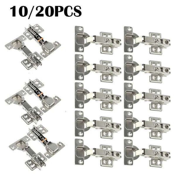 10/20Pcs 95°-105° Steel No-Drilling HoleHydraulic Buffer Hinge Kitchen Cabinet Cupboard Hinges Furniture Hardware