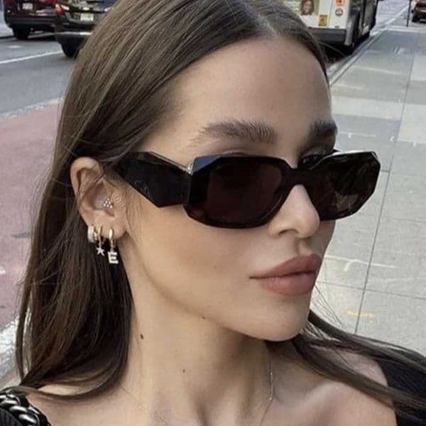 Fashion Square Sunglasses Woman Brand Designer Personality Irregular Vintage Sun Glasses Female Travel Retro Oculos De SolT260415