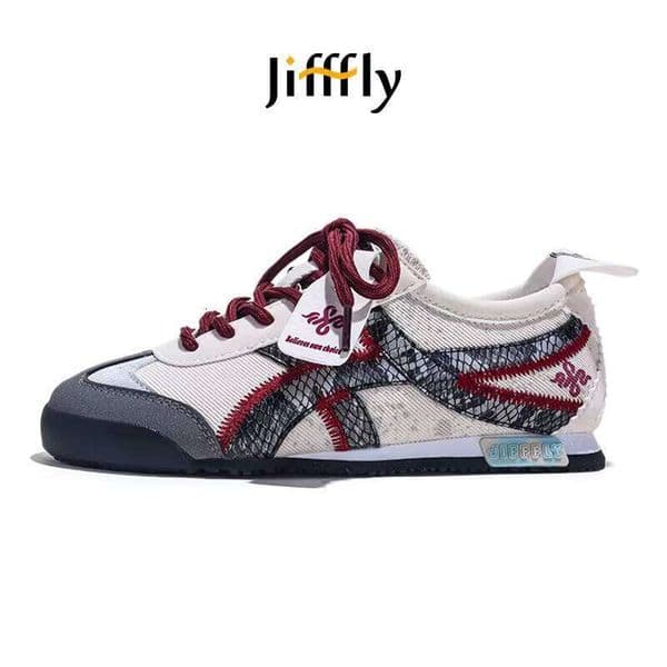 Jifffly casual shoes 2026 summer retro sports shoes flat shoes leather shoes, designer shoes derby shoes, beach shoes breathable blue and red