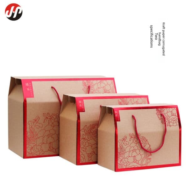 Custom kraft paper packaging zongzi during the Dragon Boat Festival, suitable for local specialties, dried fruits, red dates, baked goods, and gift boxes