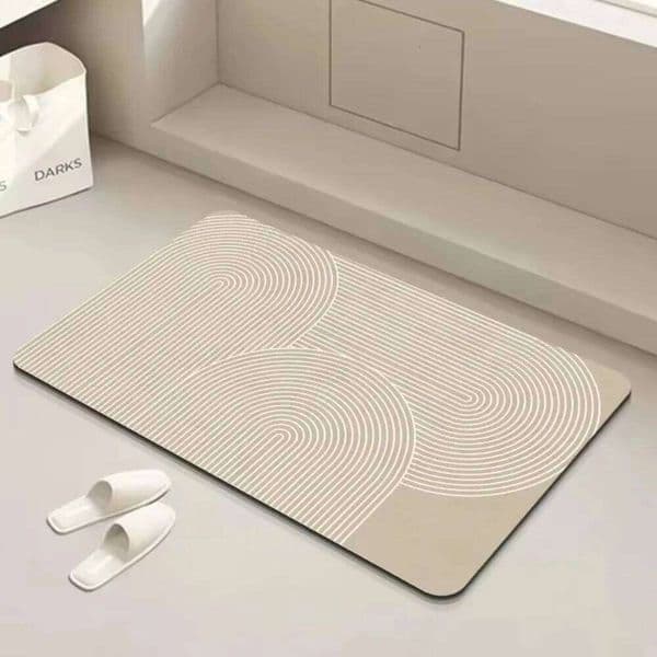 Bath Non-Slip Diatomite with Rubber Padding Soft Super Absorbent Bathroom Rug Foot Mat for Hallway Shower Toilet Mats 26Y0414