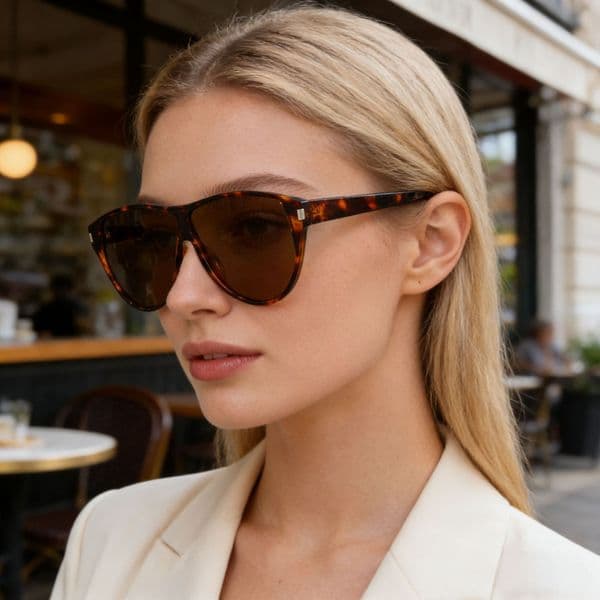 Fashionable style, unique stylish square-frame sunglasses men women, trendy and versatile, suitable for street photography, with a high-end