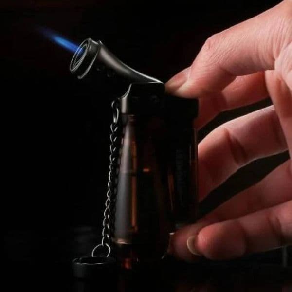 Mini Portable Blue Flame Direct Windproof Lighter, Moxibustion Cigar Elbow Small Spray Gun Cigarette Accessories