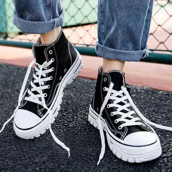 Black high top man sneaker casual brand canvas sneakers mens shoes platform breathable summer shoes man 2025 male vulcan shoes T260414