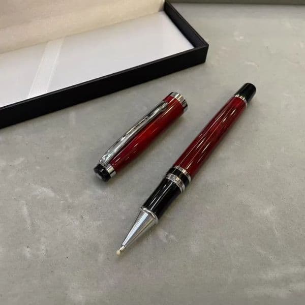 wholesale new model high quality Black Silver Ballpoint Roller / Fountain pen with Crystal head Office stationery write ball pens