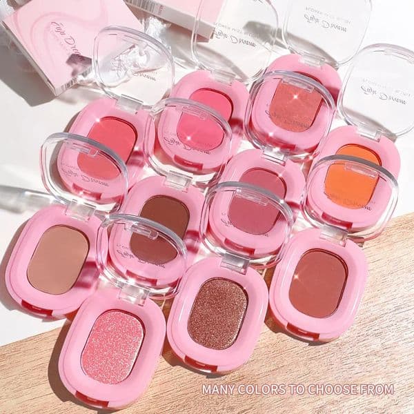 Monochrome Matte Blush PowderNatural Nude Cheek Rouge LongLasting WaterproofEasy ApplySafe Xmas Halloween Makeup 260415