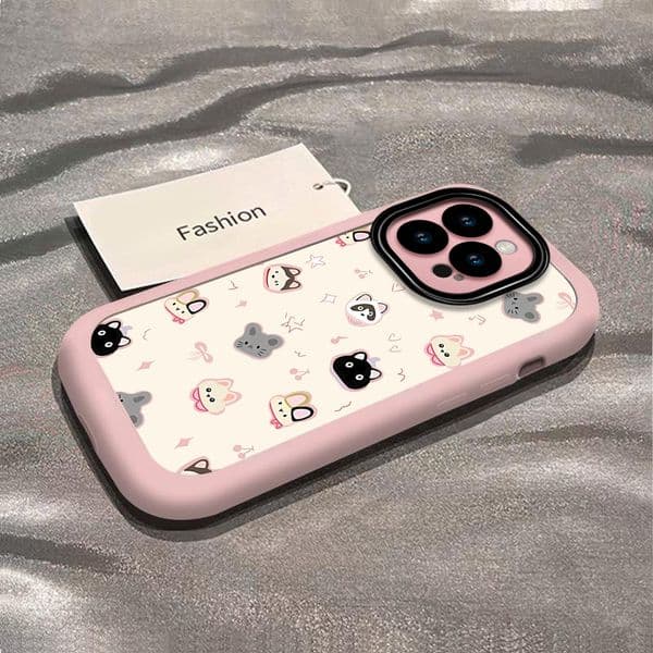 Cute full screen animal head phone case suitable for 17promax new 15 14plus phone case 13 premium
