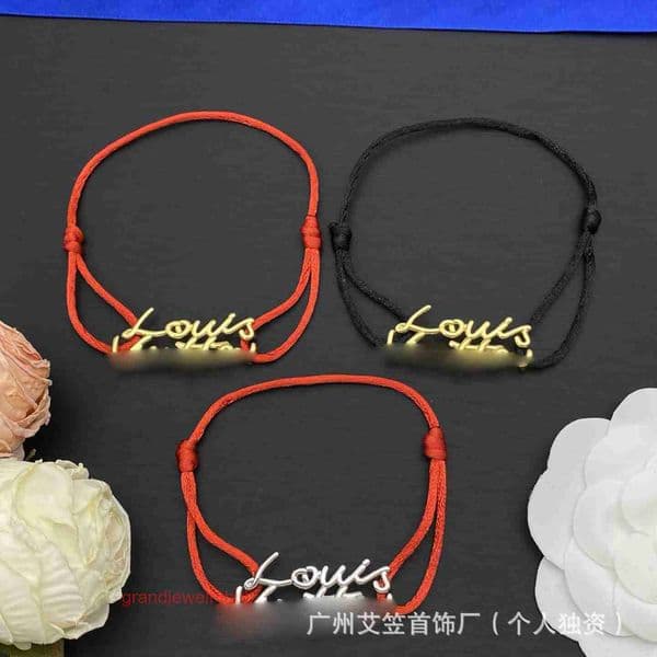 designer bracelets lousi lvness Louise lvs bracelet Mothers Day Alloy Red Rope Woven Bracelet Blessing Gift Jewelry