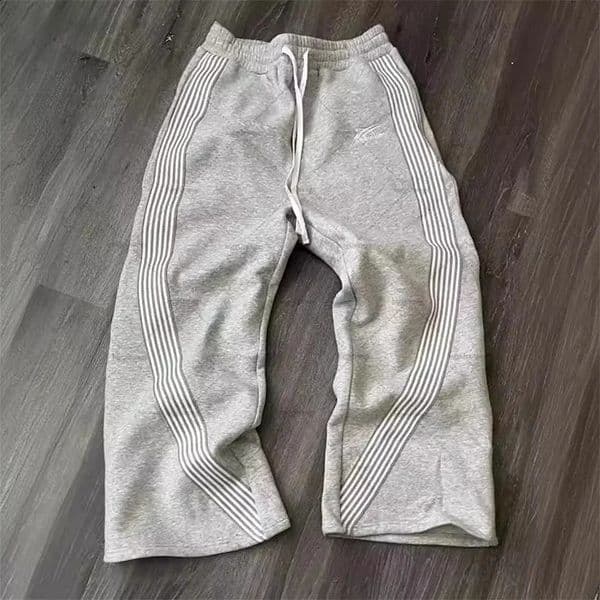 Hip-Hop Streetwear Pant Men Casual Striped Sweatpants Spring Autumn Couple Baggy Elastic Waist Jogging Trousers High Street Pant 260415