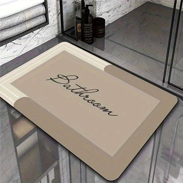 VIKAMA minimalist bathroom diatomaceous earth carpet quick suction anti slip shower room dry area entrance floor mat 26Y0415