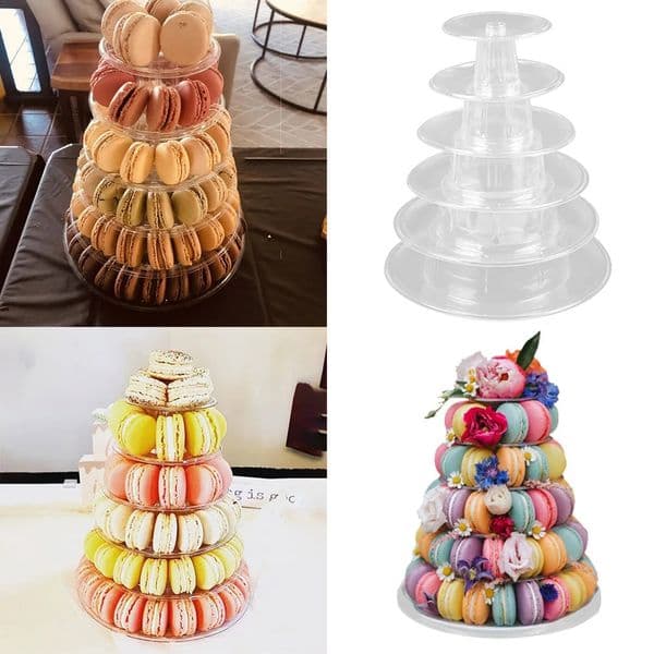 4610 Tiers Transparent Macarons Tower Stand Cake Display Rack Cupcake Desserts For Birthday Party Wedding 260414