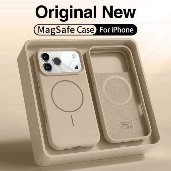 Magnetic Liquid Silicone Case 12 13 14 15 16 Pro Max Cases For iPhone 17 Air Phone Back Cover 26L0415
